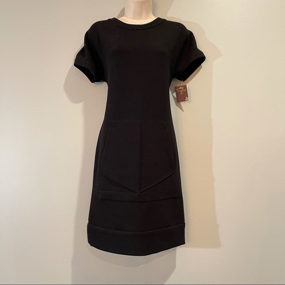 Black Taylor Short Sleeve Black Dress